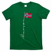 Norway Signature Pole Norwegian Flag Family Heritage Gift T-Shirt - Irish Green