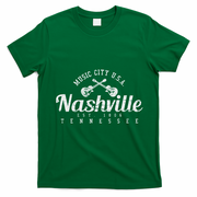 Nashville Tennessee Country Music Usa T-Shirt - Irish Green