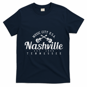 Nashville Tennessee Country Music Usa T-Shirt - Navy Blue