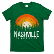 Nashville Tennessee Tn Gift Retro Style Vintage 80s Gift Great Gift T-Shirt - Green