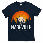 Nashville Tennessee Tn Gift Retro Style Vintage 80s Gift Great Gift T-Shirt - Navy