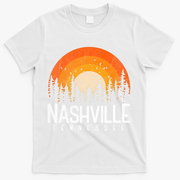 Nashville Tennessee Tn Gift Retro Style Vintage 80s Gift Great Gift T-Shirt - White