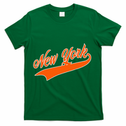New York Vintage Team Varsity Fan Basketball T-Shirt - Green