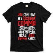 Oxford Comma Funny Quote T-Shirt - Black
