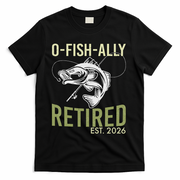 O Fish Ally Retired EST 2026 Fishing T-Shirt - Black