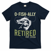 O Fish Ally Retired EST 2026 Fishing T-Shirt - Navy