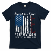 On Friday We Wear Red For My Son Military Support Us Flag T-Shirt - Navy