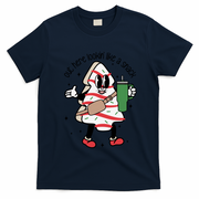 Out Here Looking Like A Snack Cute Boo Jee Xmas Trees Cakes Gift T-Shirt - Navy Blue