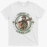 Oakdale Louisiana Lumberjacks Vintage Baseball Team T-Shirt - White