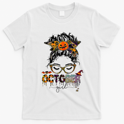 October Messy bun hair october birthday halloween  T-Shirt - White