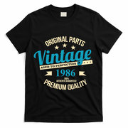 Original Parts Vintage Age To Perfection Premium Quality 1986 40th Birthday T-Shirt - Black