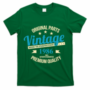Original Parts Vintage Age To Perfection Premium Quality 1986 40th Birthday T-Shirt - Green