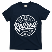 Officially Retired Since 2026 Distressed Emblem T-Shirt - Navy