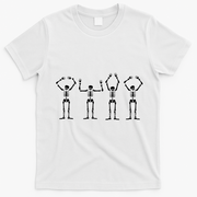 OHIO Skeleton Halloween Funny Ohio State T-Shirt - White