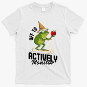 Off To Actively Monitor Frog Teacher Test Day T-Shirt - White