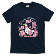 Off To Fight The Bad Cells Duck Breast Cancer Funny T-Shirt - Navy Blue