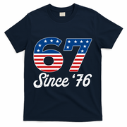 Patriotic 67 Since '76 USA 6-7 Meme Six Seven T-Shirt - Navy