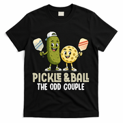 Pickle And Ball The Odd Couple Pickleball Matching T-Shirt - Black