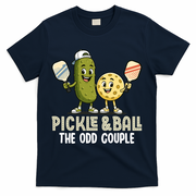 Pickle And Ball The Odd Couple Pickleball Matching T-Shirt - Navy