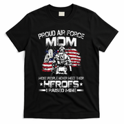 Proud Air Force Mom Air Force Graduation Mom USAF Heroes T-Shirt - Black