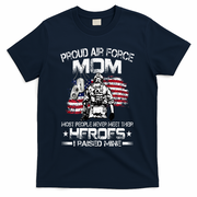 Proud Air Force Mom Air Force Graduation Mom USAF Heroes T-Shirt - Navy