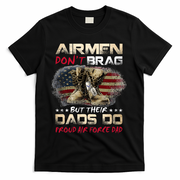 Proud Air Force Dad Air Force Graduation Air Tee T-Shirt - Black