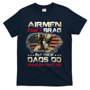 Proud Air Force Dad Air Force Graduation Air Tee T-Shirt - Navy