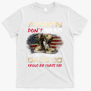 Proud Air Force Dad Air Force Graduation Air Tee T-Shirt - White