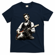 President Abraham Lincoln Abe Playing Guitar T-Shirt - Navy