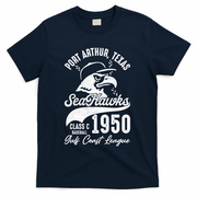 Port Arthur Sea Hawks Texas Vintage Baseball Team T-Shirt - Navy