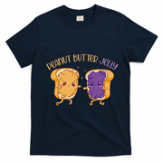 Peanut Butter Jelly Matching Couples Lover Halloween T-Shirt - Navy Blue