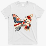 Patriotic Butterfly T-Shirt - White