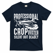 Professional Crop Duster Funny Silent But Deadly T-Shirt - Navy
