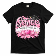 Pink Class Of 2026 Senior Graduate T-Shirt - Black