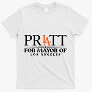 Pratt For Mayor Of Los Angelas LA Pride T-Shirt - White