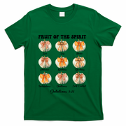 Pumpkin Fruit Of The Spirit Fall Halloween Bible Verse T-Shirt - Green