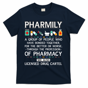 Pharmily Funny Pharmacy Technician Pharmacist T-Shirt - Navy