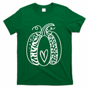 Pumpkin Heart Animal Print Cute T-Shirt - Green