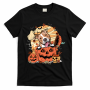 Pitbull Halloween Dog Pumpkin Cute T-Shirt - Black