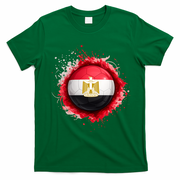 Proud Heritage Egypt Flag Soccer Ball T-Shirt - Irish Green