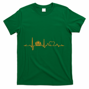 Pumpkin Heartbeat Halloween T-Shirt - Green