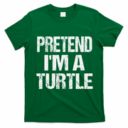 Pretend Im A Turtle Easy Halloween Costume T-Shirt - Irish Green
