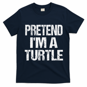 Pretend Im A Turtle Easy Halloween Costume T-Shirt - Navy Blue
