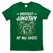 Protect Jimothy At All Cost Funny Raccoon Meme T-Shirt - Irish Green