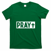 Pray Logo Christian Cross T-Shirt - Irish Green