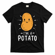 Potato Lazy Costume Halloween Vegan Kawaii T-Shirt - Black
