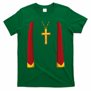 Priest Lazy DIY Halloween Costume Minister Pastor Preacher T-Shirt - Irish Green