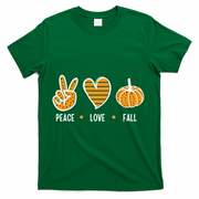 Peace Love Fall Cute Autumn T-Shirt - Green