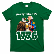 Party Like It's 1776 George Washington Bald Eagle T-Shirt - Green