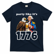 Party Like It's 1776 George Washington Bald Eagle T-Shirt - Navy